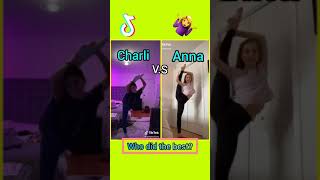 Charli Damelio vs Anna Mcnulty Leg Flexibility Challenge Tiktok #shorts
