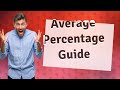 How to calculate average percentage?