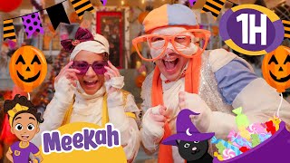 Blippi & Meekah vs. the Slimy Halloween King! 🕷🍬 | 1 HR OF MEEKAH! | Educational Videos for Kids