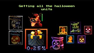 Getting all Halloween units in five nights td Roblox 1 EPISODE#video #youtube #roblox #fivenightstd