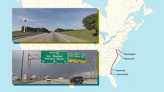 Herndon, Virginia to Jacksonville, Florida (Real-Time Road Trip)