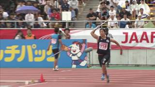 女子やり投　決勝6位　第100回日本陸上競技選手権大会