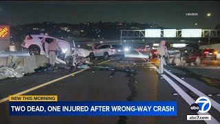 Wrong-way crash on 60 Freeway in Pomona leaves 2 dead