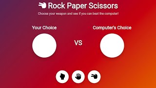 Rock Paper Scissors Game Project | HTML CSS JavaScript | Beginner JavaScript Project