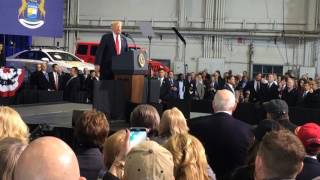 Trump Exit Willow Run Airport Speech 3-15-2017