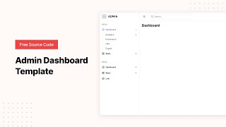 Responsive Admin Dashboard Template - HTML, CSS & JavaScript