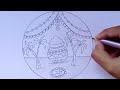 pongal pot simple drawing sankranti drawing