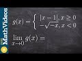 How to evualte the limit of the piecewise function