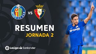 Resumen de Getafe CF vs CA Osasuna (1-0)