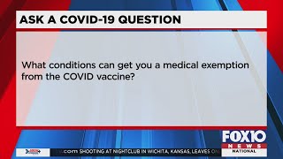 COVID Question: Medical exemption for vaccine