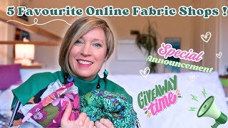 My 5 FAVOURITE Online Fabric Shops (Small Businesses!) + a Special Announcement