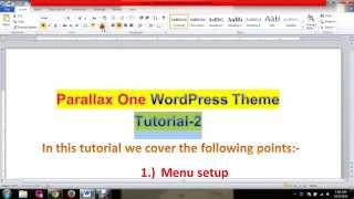 Parallax One WordPress theme Tutorial 2