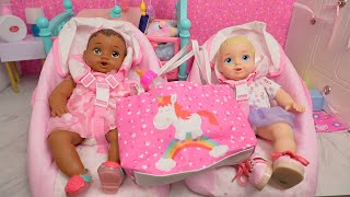 Perfectly Cute baby doll Before Daycare Routine packing baby doll bag