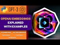 OpenAI embeddings explained with code examples. how to use OpenAI Gpt3 ADA vectorized embeddings API