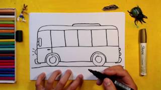 Как нарисовать АВТОБУС / Урок рисования для детей от 3 лет