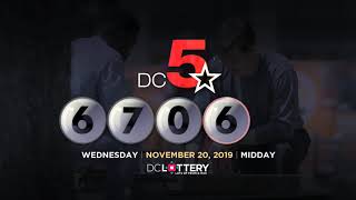 DC LOTTERY Midday 11/20/2019