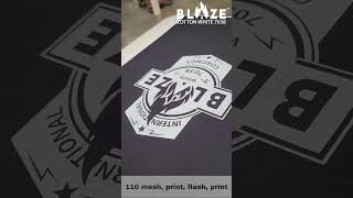 New and Improved Blaze™ Cotton White Ink in Action