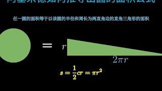 阿基米德是如何推导出圆的面积公式#圆面积 #阿基米德 #初中数学