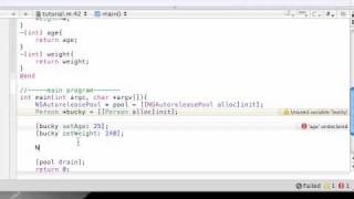 Objective C Programming Tutorial - 8 - Accessing Instance Variables