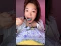 shaveice eating with matcha u0026 milk powder mix ice eating asmr