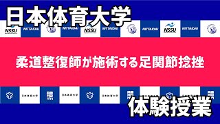 日本体育大学体験授業【柔道整復師が施術する足関節捻挫】