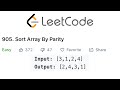 LeetCode Sort Array By Parity Solution Explained - Java