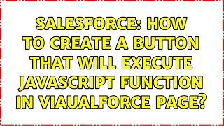 Salesforce: How to create a button that will execute javascript function in Viaualforce Page?