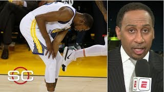 Kevin Durant's injury looked like more than a 'calf strain' - Stephen A. | SportsCenter