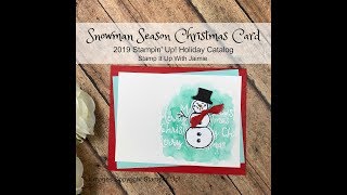 Stampin' Up! Snowman Seasons Emboss Resist Technique Card