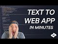 Prompt to Web App in Less Than 10 Minutes