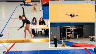 Fail Wettkampf 🙈 voll verk💩ckt 🙊 drei Stürze vom Balken und Barren 😭 gymnastics meet fails