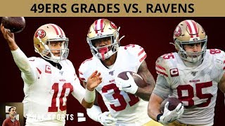 49ers Grades vs. Ravens: Jimmy Garoppolo, Raheem Mostert & George Kittle In Niners 20-17 Loss