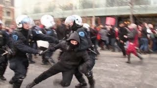 Montreal intense riots: Protest against tuition fees 2/26/2013 - Manif février 2013