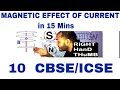 MaGNETiC EFFeCT Of CuRReNT in 15 Mins : X CBSE / ICSE - RIGHT HAND THUMB RULE