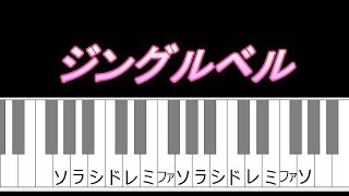 ジングルベル　クリスマスソング　右手メロディーピアノ　Jingle Bells　X'mas Song　How to Play Piano （right hand）