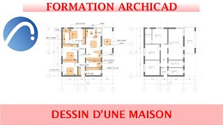 1 | ARCHICAD | Conception Architecturale d'une Maison de Rêve plein pied 14 m x 12.6 m