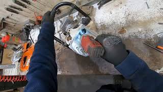 How to replace cylinder and piston Stihl saw TS410 TS420