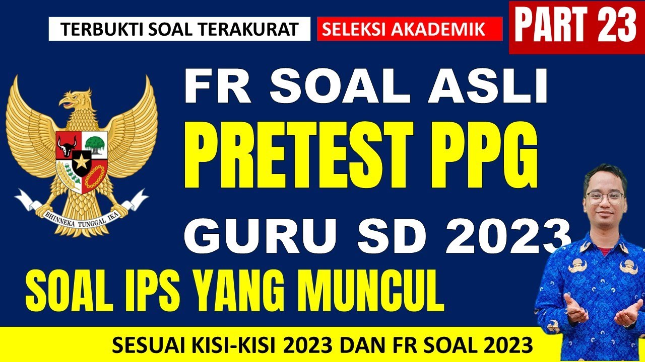 FR Soal Pretest PPG 2023 Guru SD Sesuai Kisi-kisi Mapel IPS - YouTube