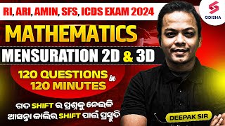 Topic Wise Maths MCQs  for OSSSC RI, ARI , AMIN, SFS, ICDS Exam | RI AMIN Maths by Deepak Sir