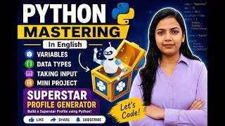 Master Python Basics | Variables, Data Types,& Input with Project | English