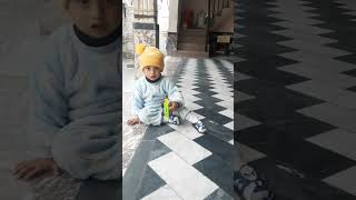 Cute 🥰 hashim playing with toy car 😊🚗😍#shorts