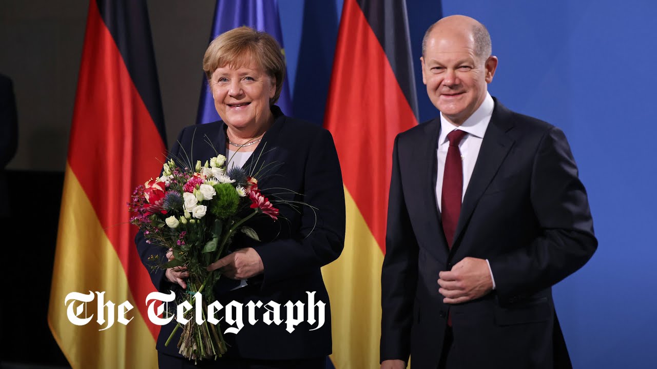 Olaf Scholz Takes Over From Angela Merkel As German Chancellor - YouTube