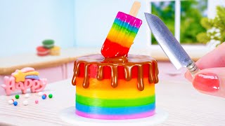 Best Miniature Rainbow Cake Recipe 🌈🍰Yummy Rainbow Cake Decoration Ideas 🎨✨Sweet Rainbow