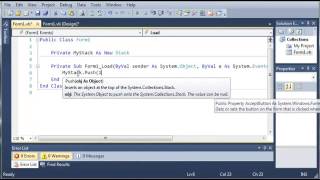 Visual Basic Tutorial 84 Stacks 