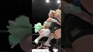 【女子プロレス】なつぽいのポイ捨てジャーマン！行けるか！？【スターダム】