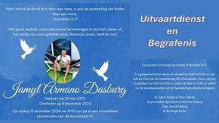 LIVESTREAMING: Uitvaartdienst en begrafenis van Jamyl Armano Dasburg