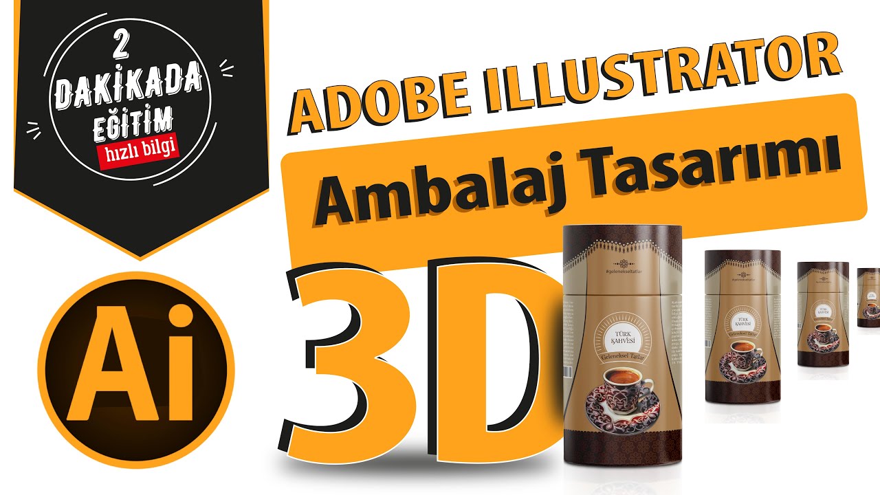 Silindir Kutu Tasarımı - Adobe İllustrator 3D- Ambalaj Tasarımı - - YouTube