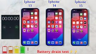 Iphone 13 vs Iphone 14 Vs IPhone 15 Battery 🔋 test