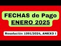 ‼️jubilaciones enero 2025 fechas de pago haber asignaciones familiares y montos a cobrar en total