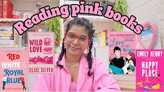 🎀📖Reading vlog - Pink Books - Wild Love, Happy Place, Love on the Brain, Red, White & Royal Blue✨🧸